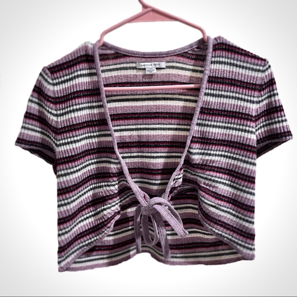 AEO STRIPED TINY TOP
